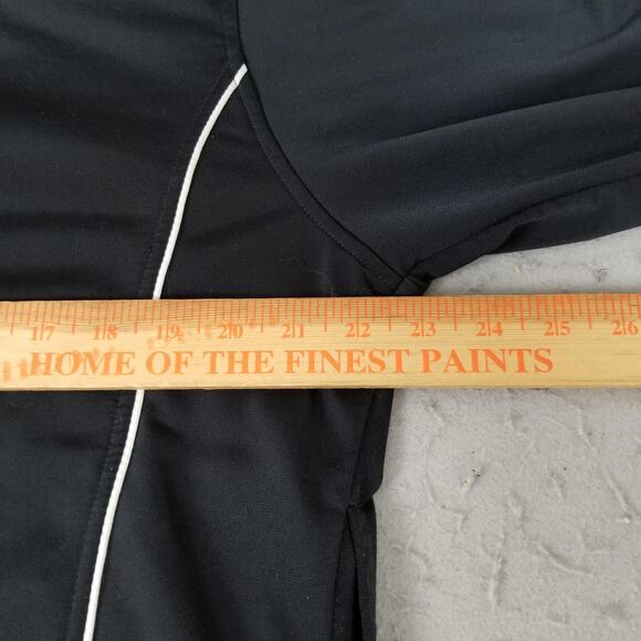 Adidas Track Suit Womens Large Black 3 Stripe Full Zip Jacket Pants Set Athletic - Picture 11 of 16